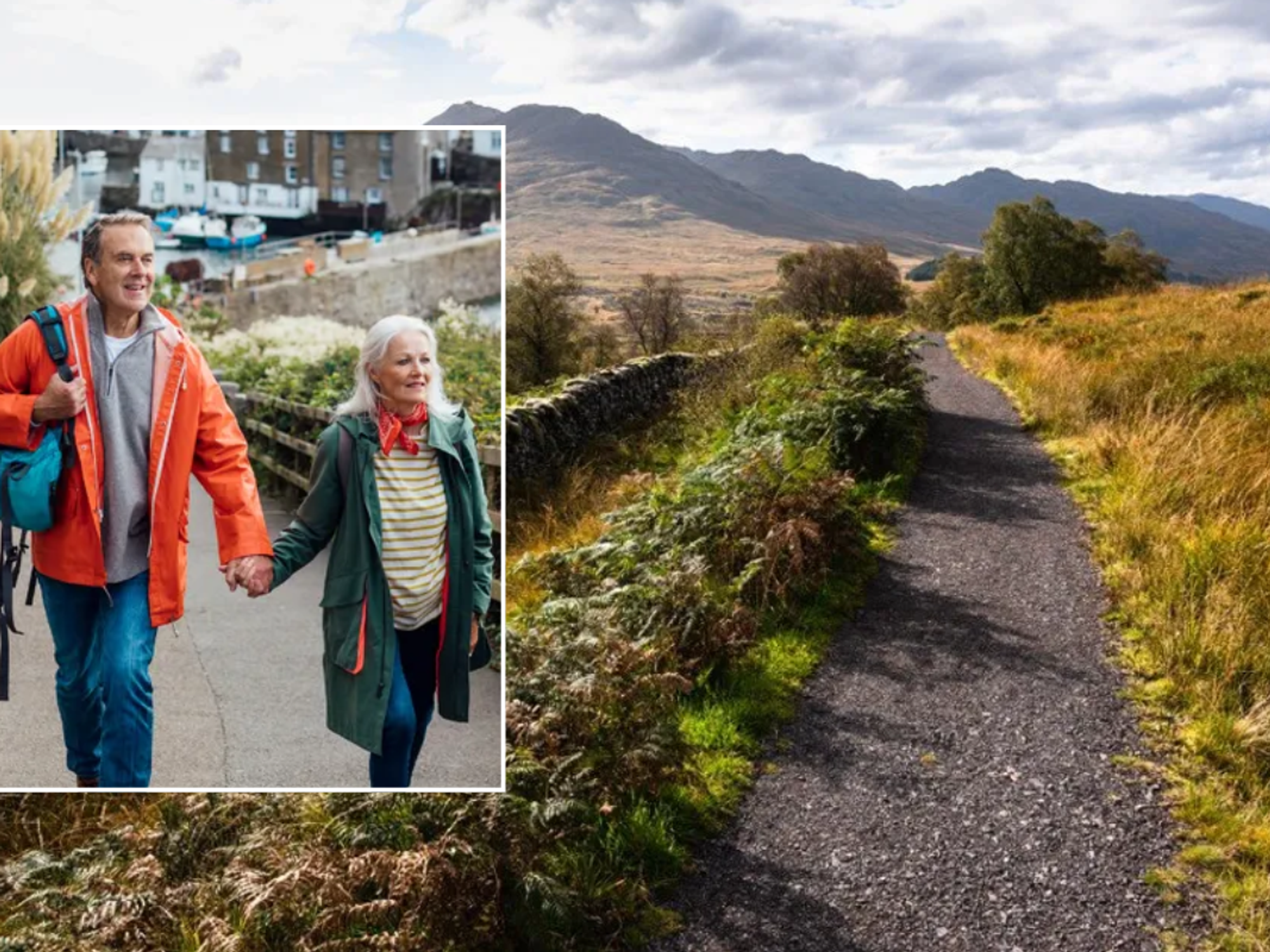 Couple walking / West Highland Way Scotland