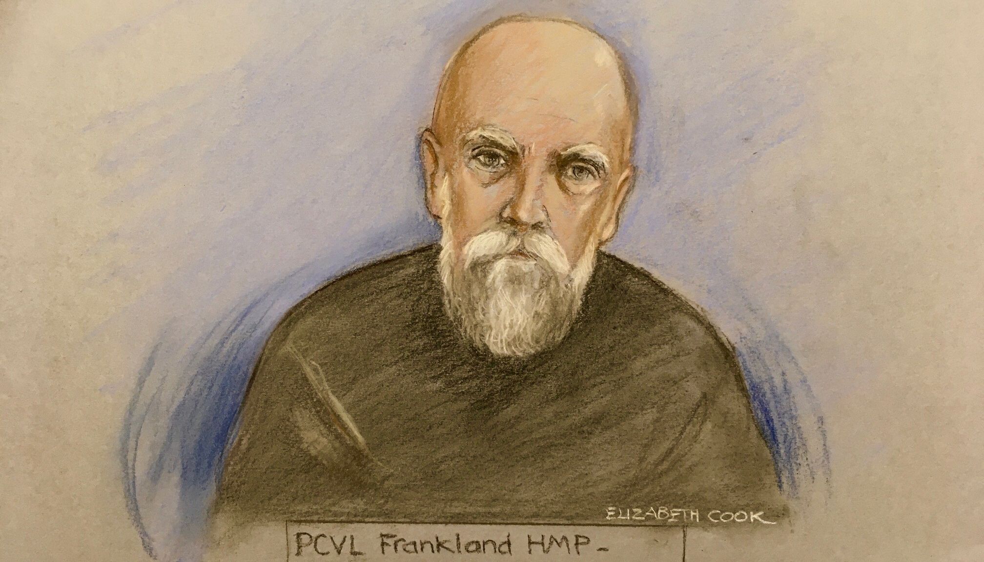Court artist sketch by Elizabeth Cook of Wayne Couzens appearing via video link at Westminster Magistrates' Court, London, where he is charged with four offences of indecent exposure, which allegedly took place between January and February 2021. Picture date: Wednesday April 13, 2022.