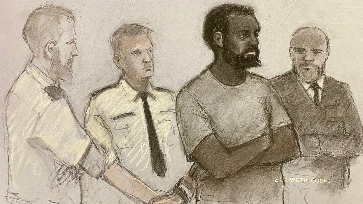 Court drawing of Valdo Calocane