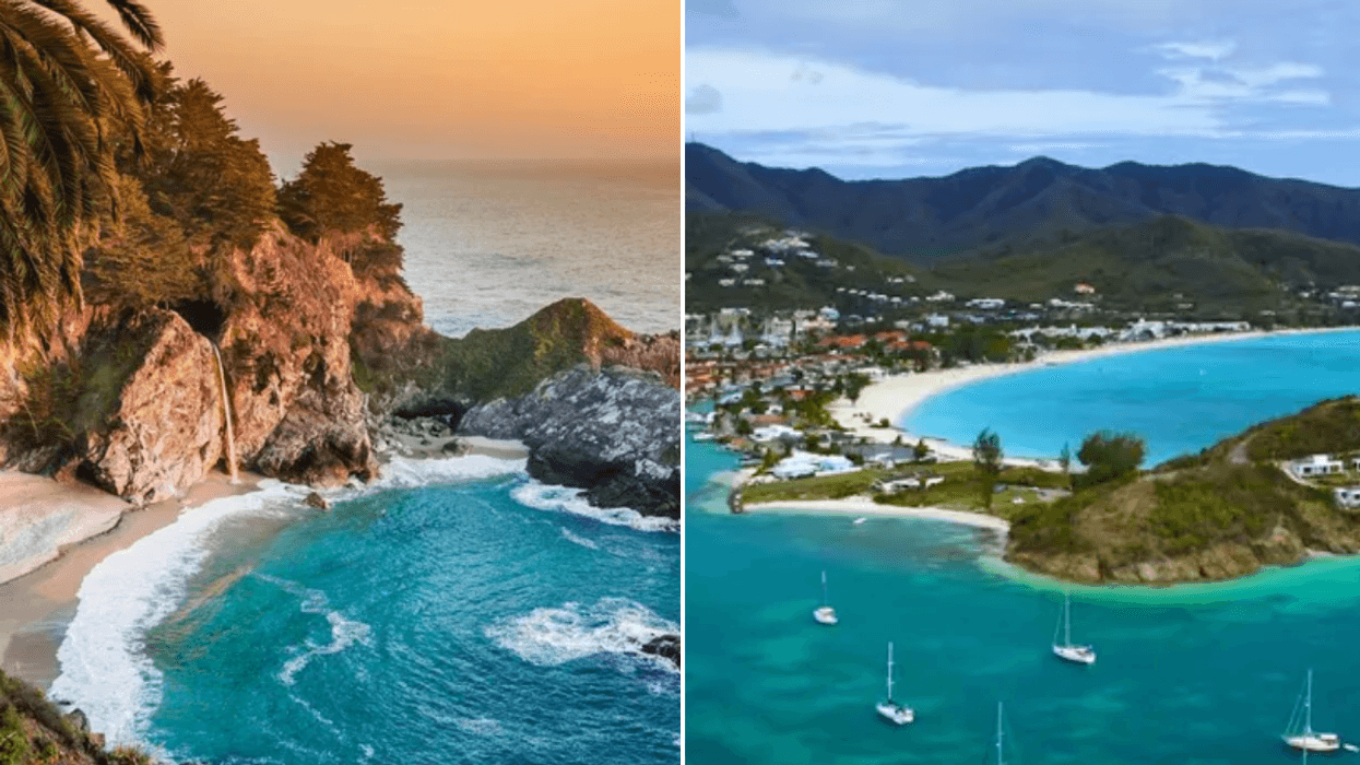 cove beach in Orlando, Florida, USA / Antigua, the Caribbean