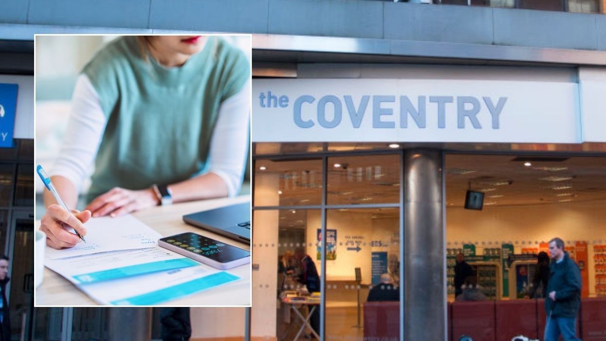 Coventry Building Society and person saving money