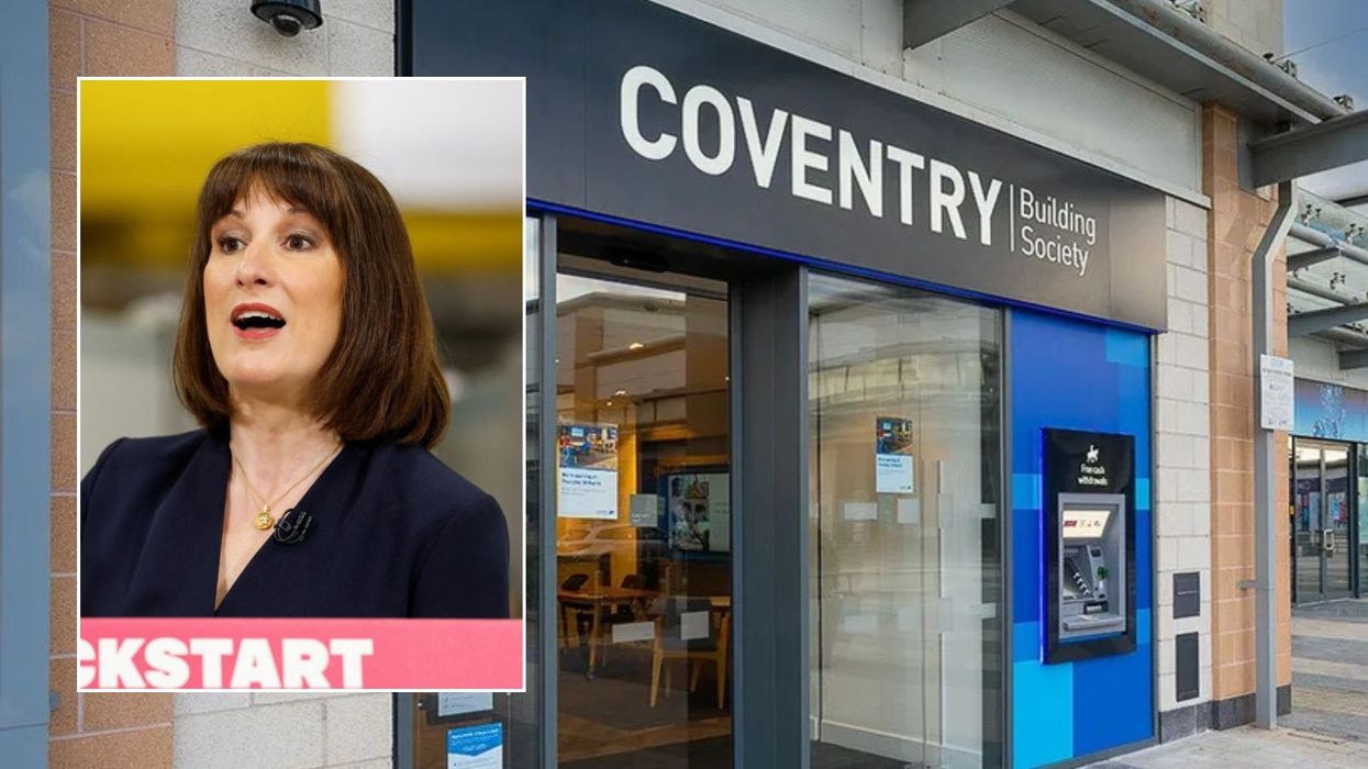Coventry Building Society bank branch and Rachel Reeves