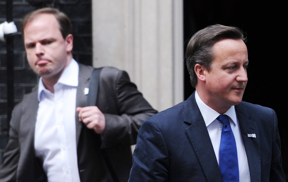 Craig Oliver (left) and David Cameron (right)