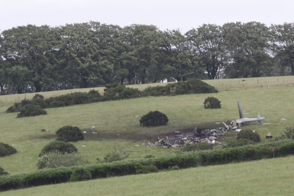 Crash site of Royal Navy helicopter crash