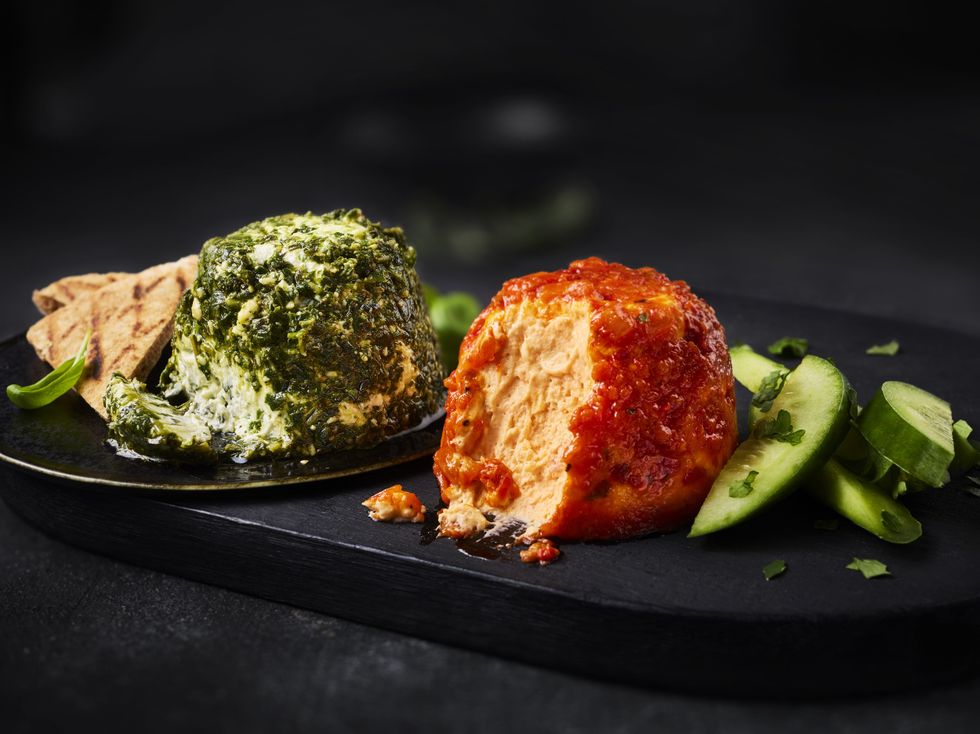 Creamy Basil Pesto Flip & Dip and Creamy Red Pepper Flip & Dip
