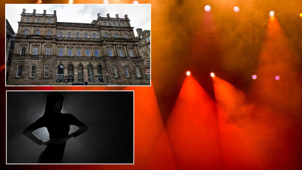 Creative Scotland building/Woman on stage/stage lights