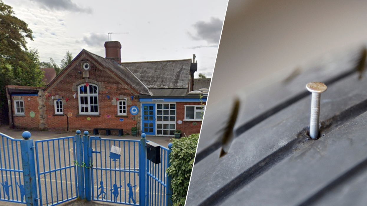 Creeting St Mary Church of England Primary School/Nail in tyre