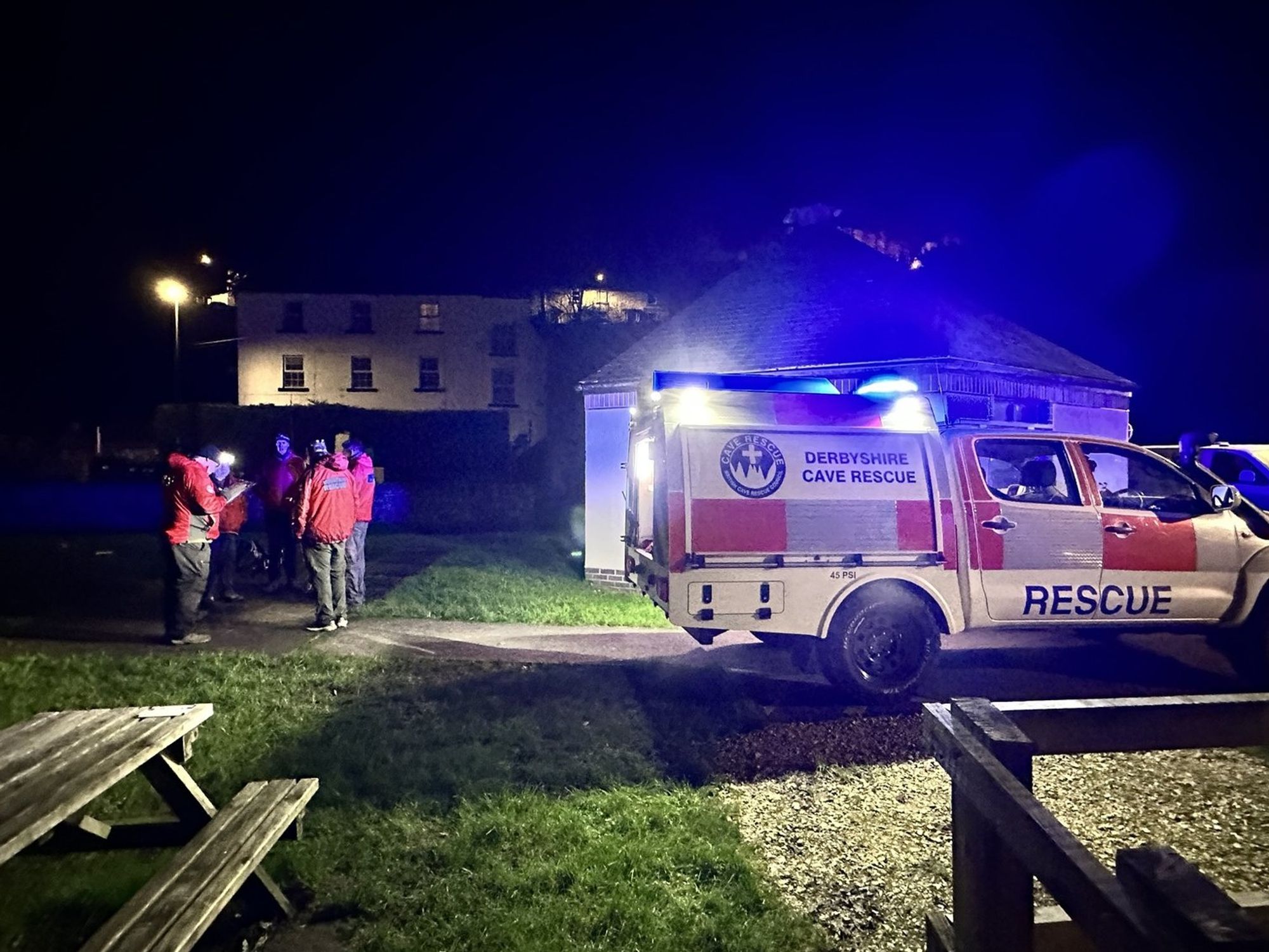 Crews at the scene in near Rowtor Rocks