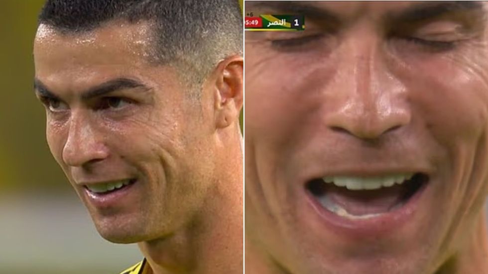 Cristiano Ronaldo has once again found himself the focus of global attention after cameras captured him giving himself a pep talk before sending a late free-kick crashing into the defensive wall during Al-Nassr\u2019s King\u2019s Cup defeat to Al-Ittihad