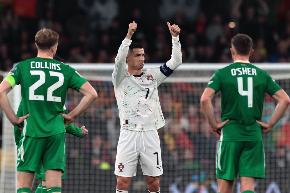 Cristiano Ronaldo reacted furiously after being sent off