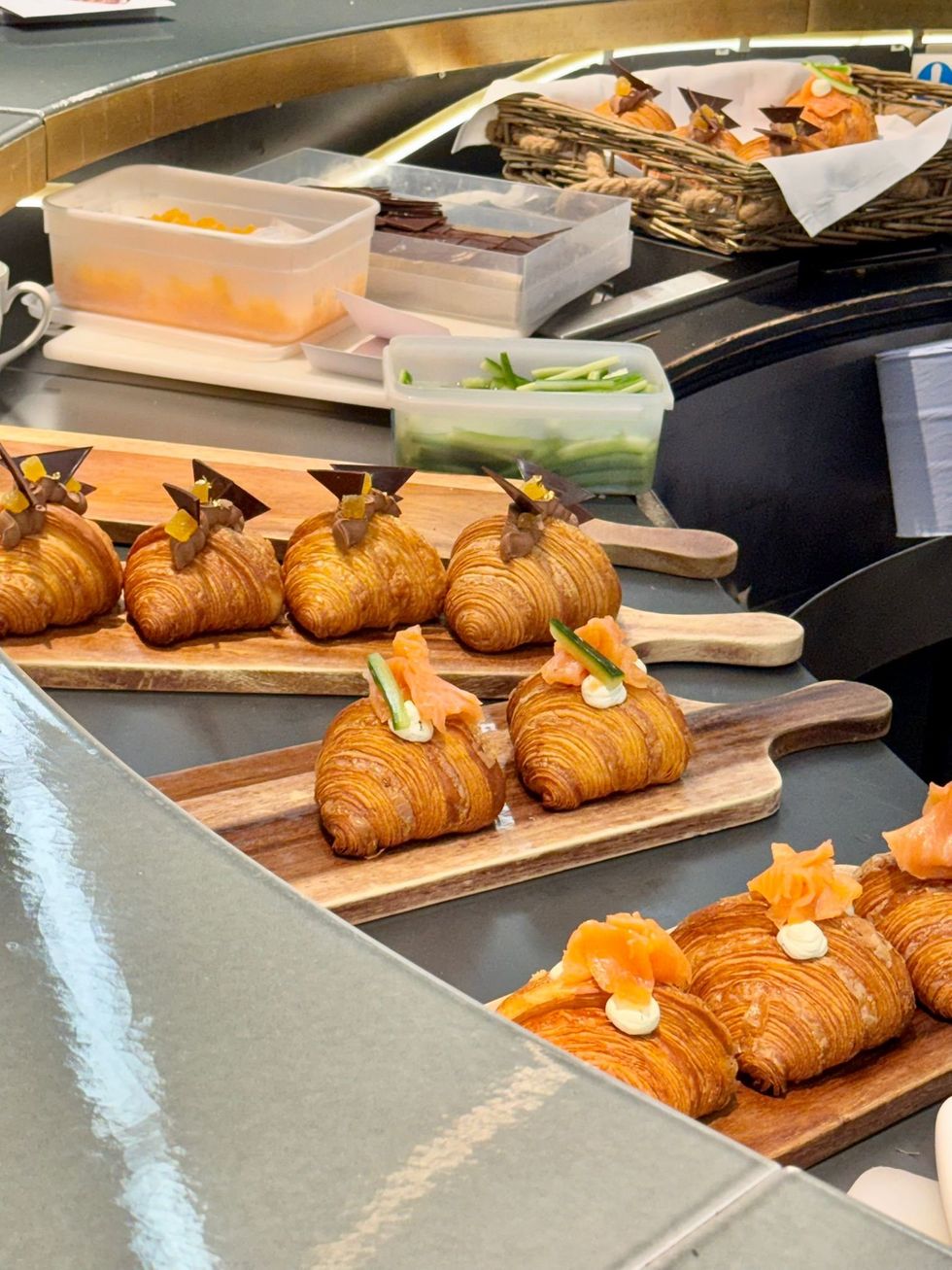 Croissants at Eurostar Premier lounge