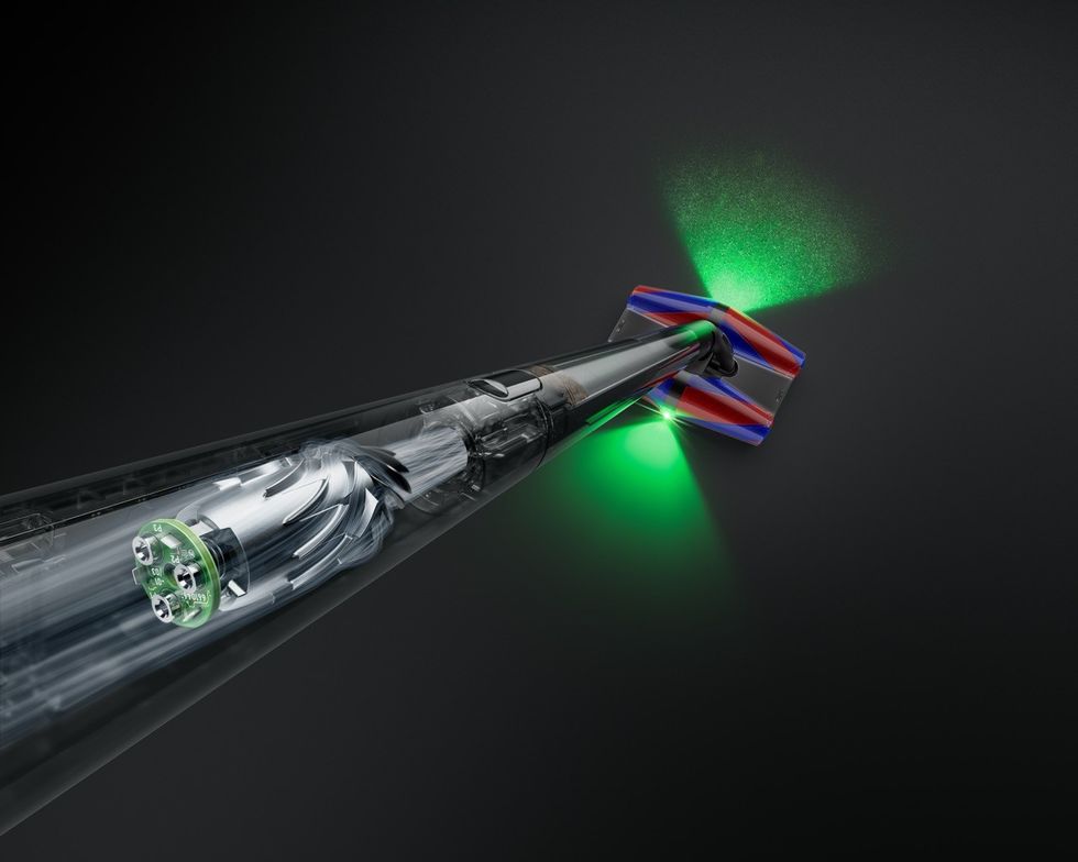 cross-section of the dyson pencilvac showing the new motor working inside