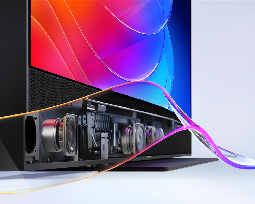 cross section showing speakers inside Sky Glass Gen 2