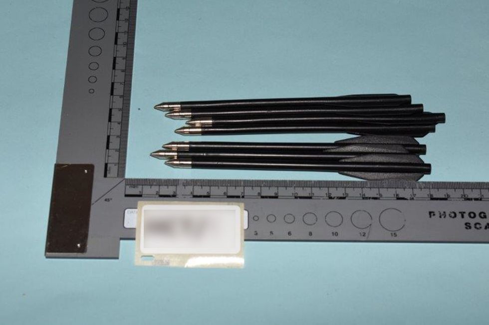 Crossbow bolts found at the home of Jordan Richardson\u200b