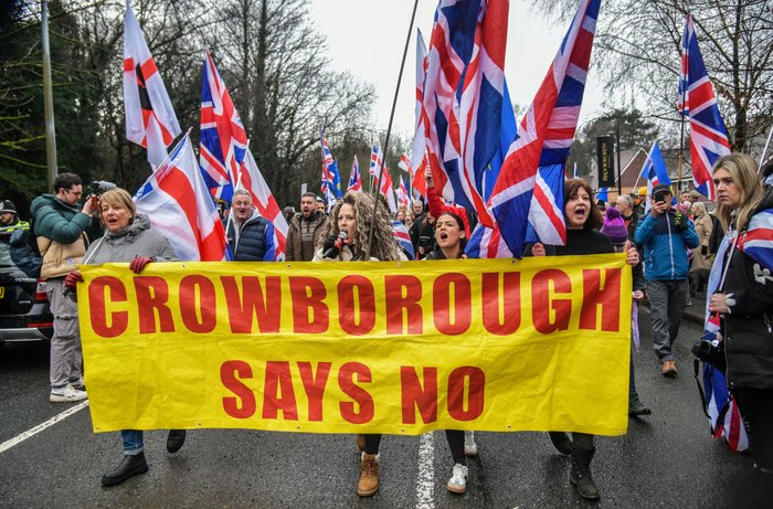 Crowborough protest
