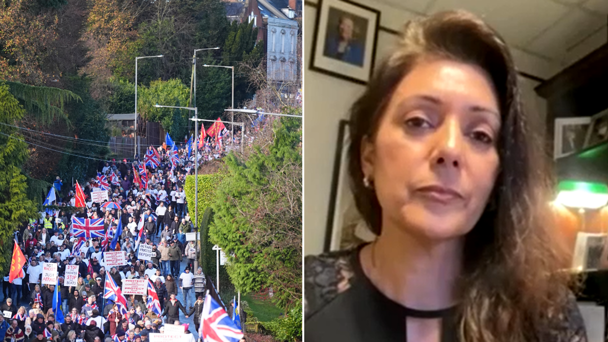 Crowborough residents flocking to the streets to protest decision to house migrants in nearby army camp; Nusrat Ghani speaking to Martin Daubney