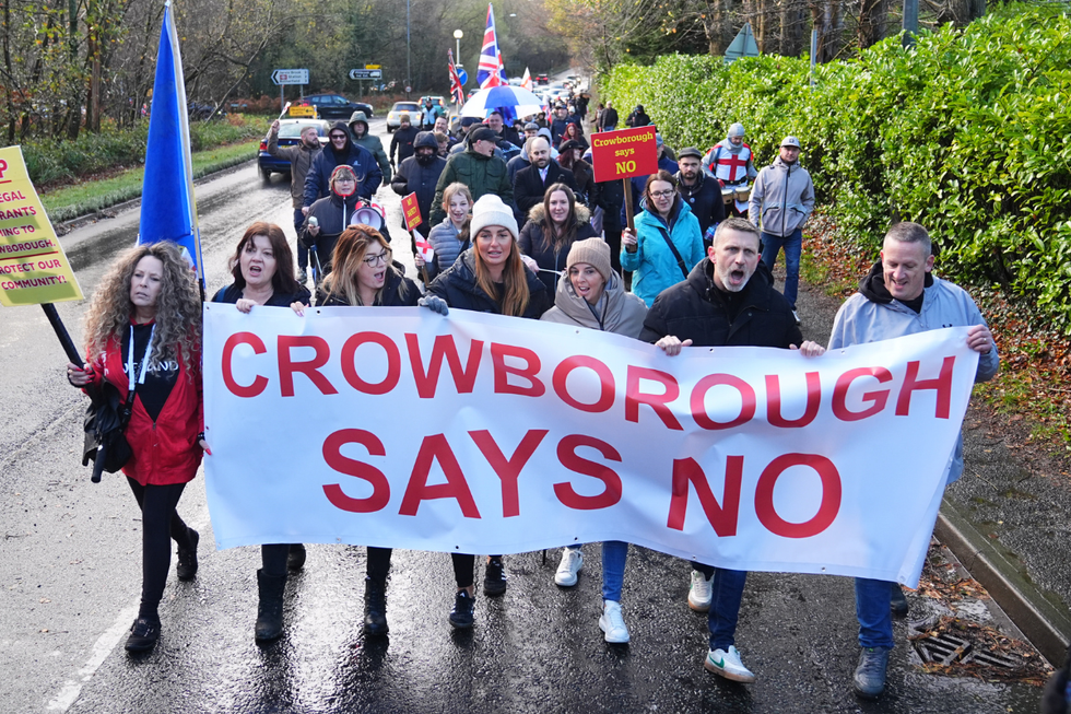 Crowborough residents flocking to the streets to protest decision to house migrants in nearby army camp