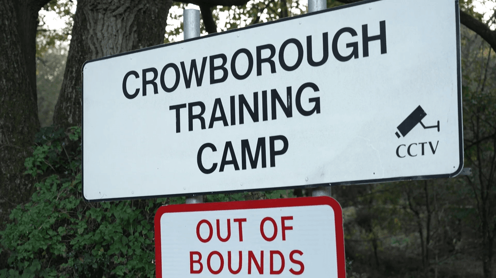 Crowborough Training Camp sign