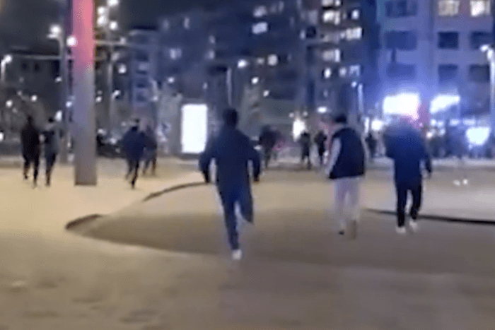 Crowds flee scene Belgium