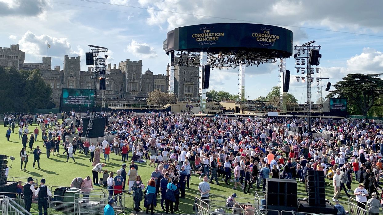 Crowds gather at the Coronation Concert