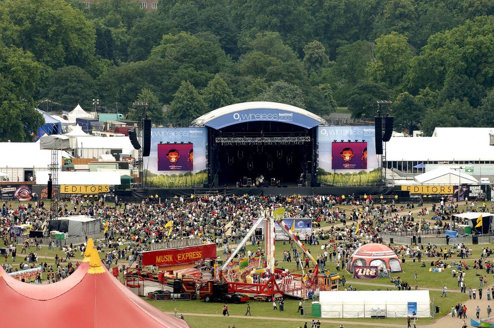 Crowds gathering at the Wireless festival