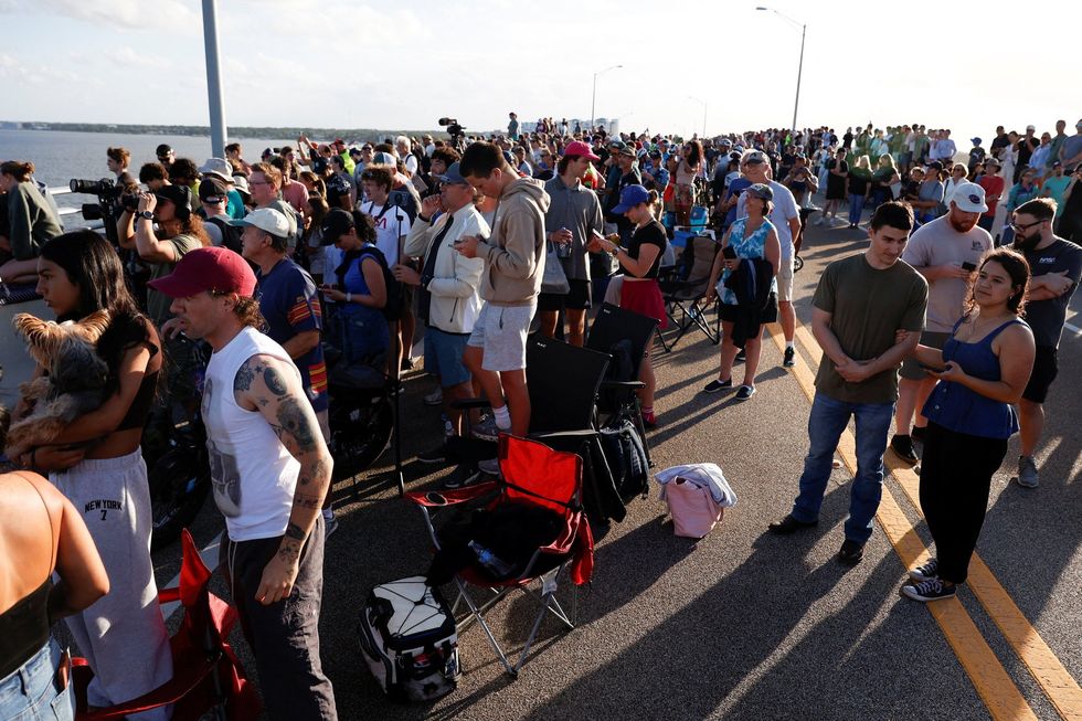 Crowds in Cape Canaveral to watch Artemis II