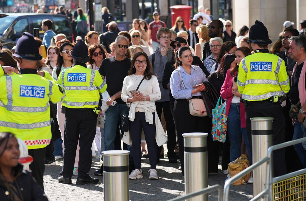 Crowds waiting for Prince Harry