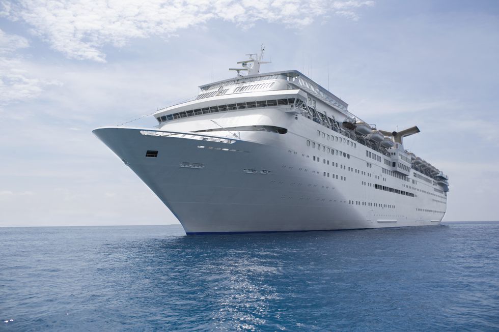 Cruise ship at sea