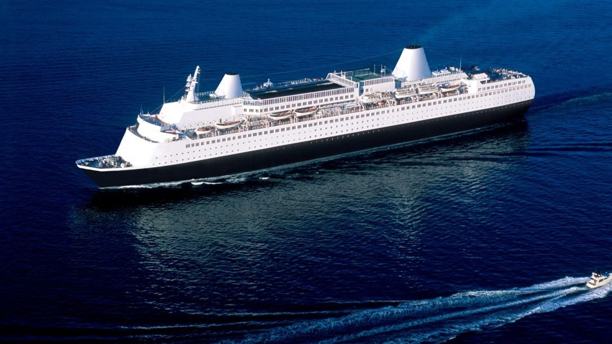 Cruise ship on water