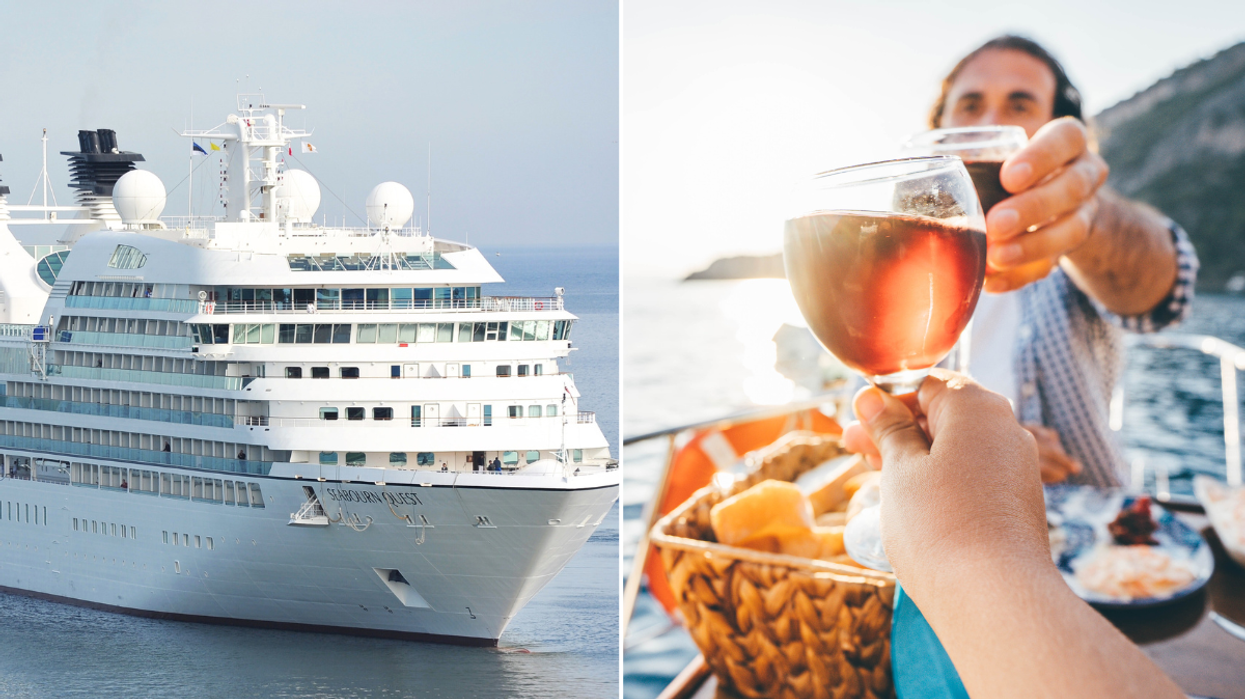 Cruise ship people drinking