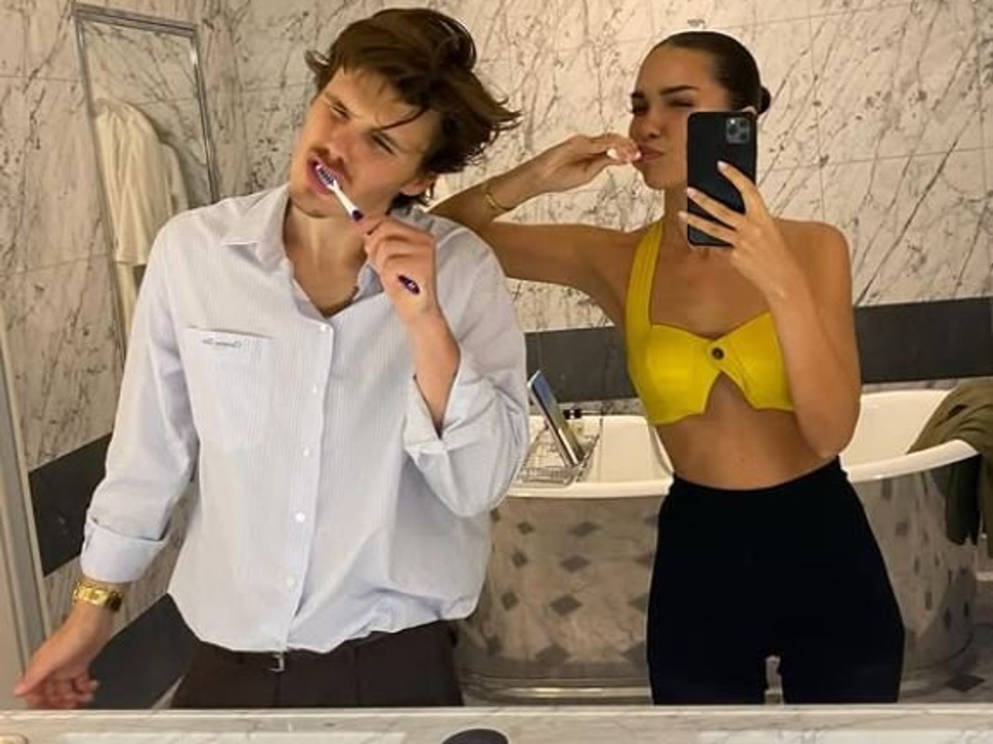 Cruz Beckham and his girlfriend Jackie Apostel