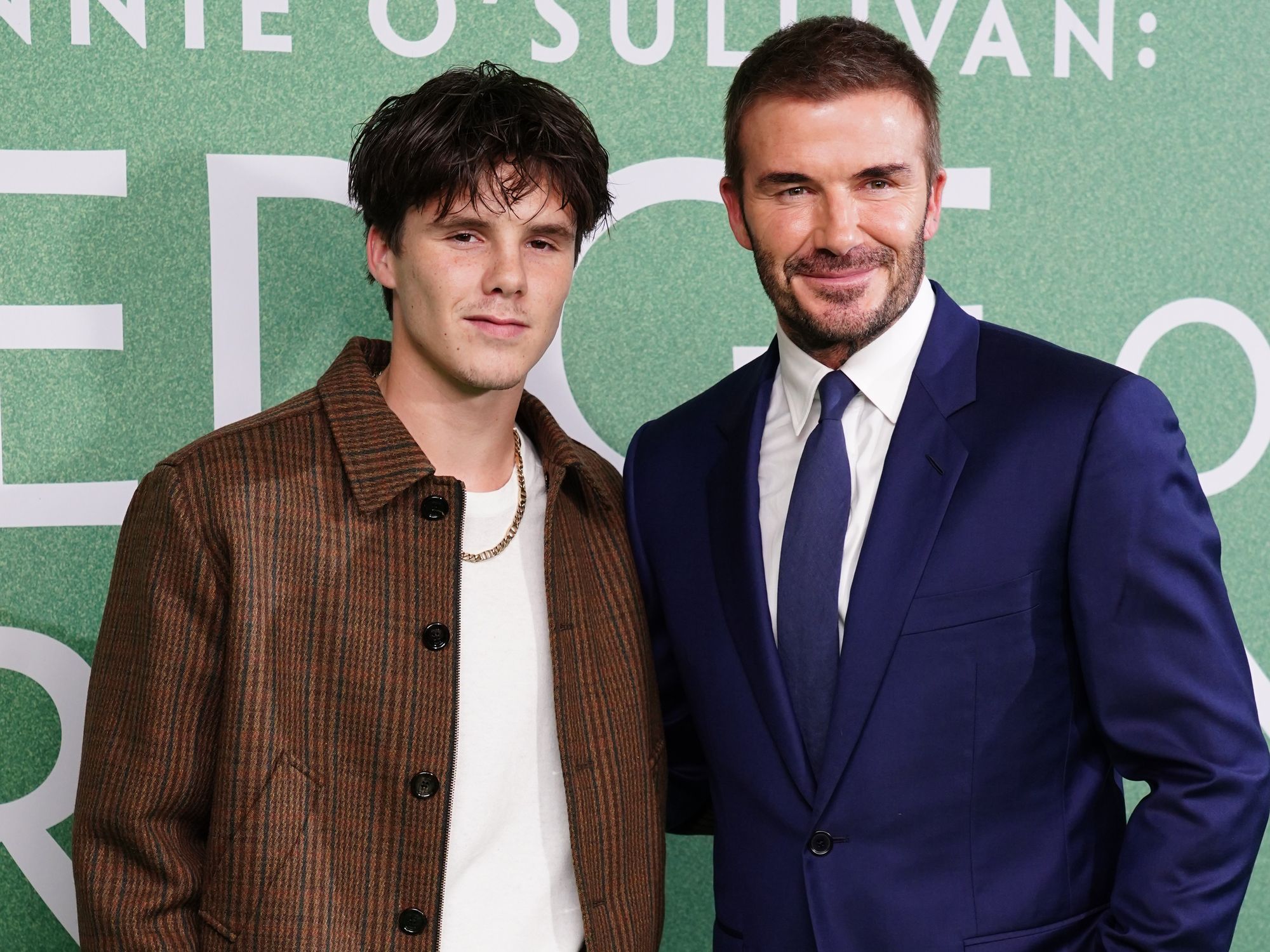 Cruz Beckham with dad David