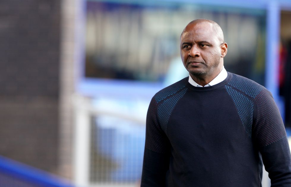 Crystal Palace manager Patrick Vieira during the Premier League match at Goodison Park, Liverpool. Picture date: Thursday May 19, 2022.