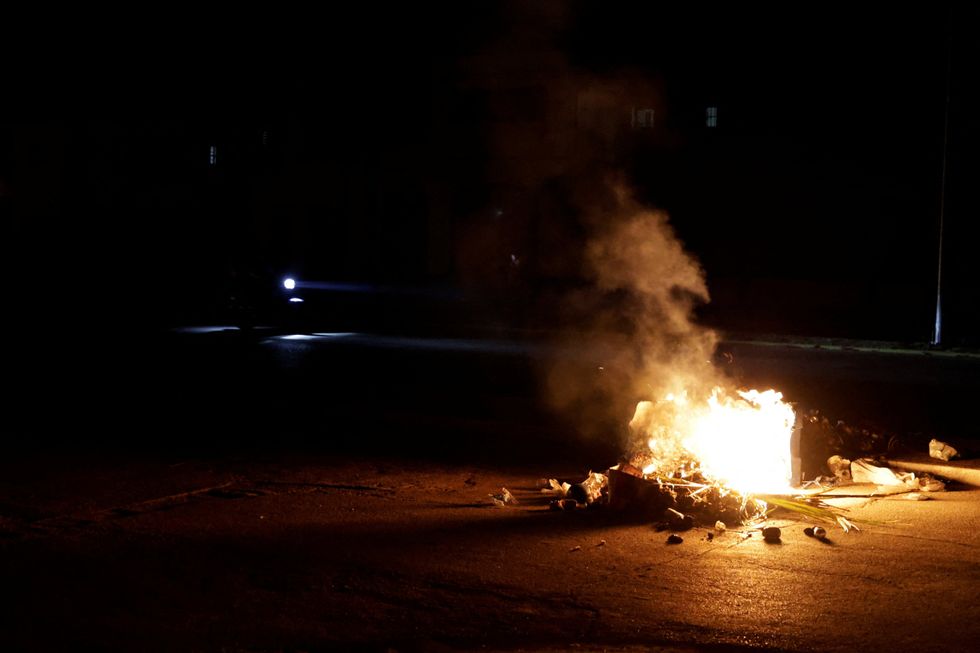 Cuban protest fire