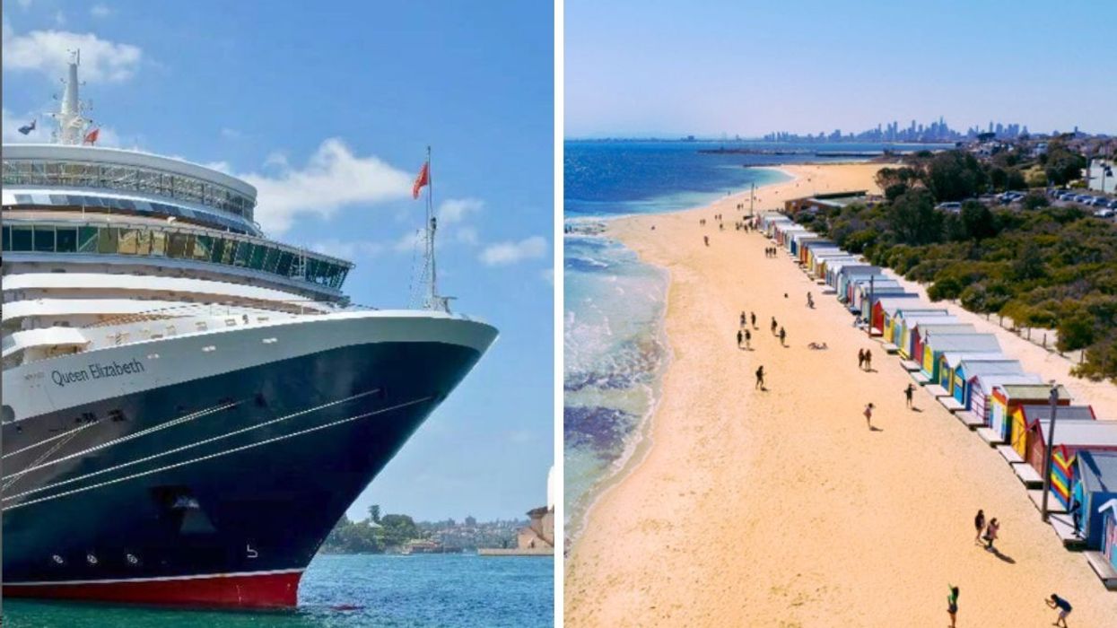 Cunard cruise ship Queen Elizabeth / Melbourne beach