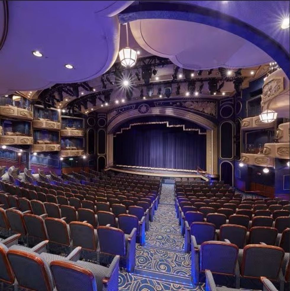 Cunard theatre on ship