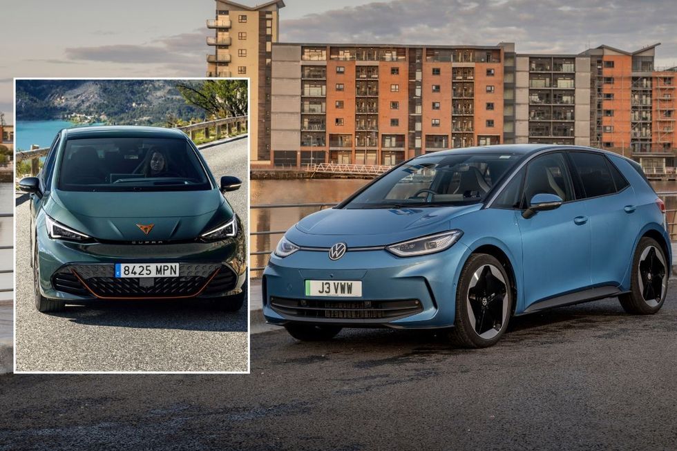 Cupra Born and a Volkswagen ID.3 electric cars