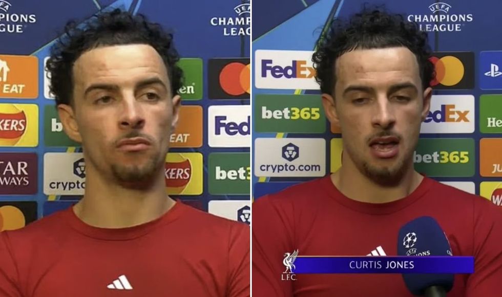 Curtis Jones vented his fury after Liverpool's defeat to PSV