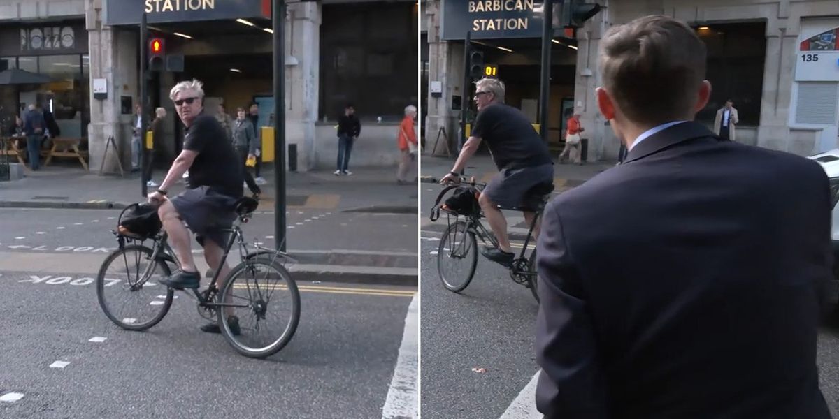 NextImg:'None of your business!' Moment GB News reporter confronts London cyclists for running red lights