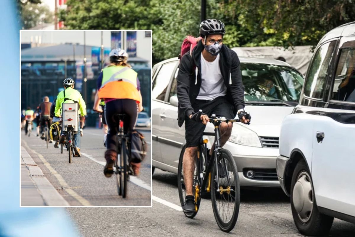 Cyclists on the road