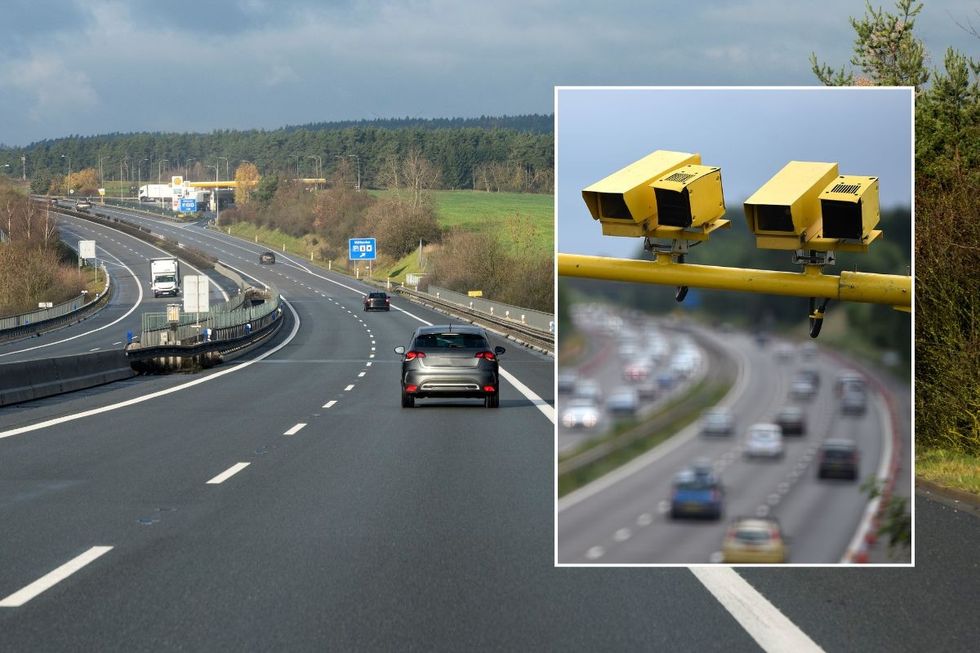 Czech motorway and a speed camera