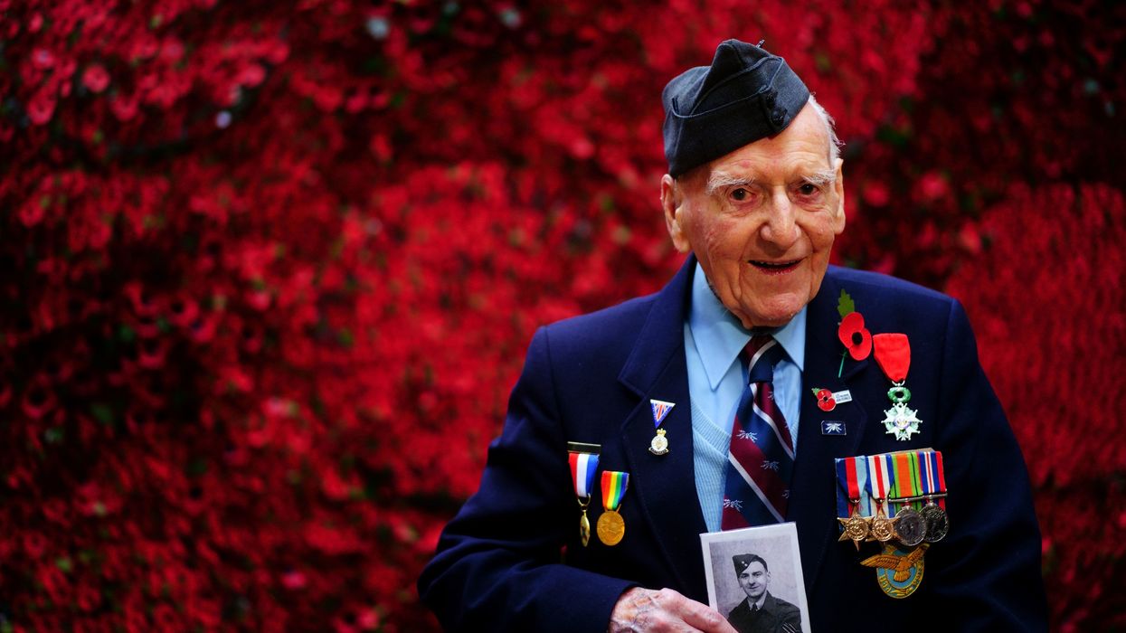 D-Day Veteran Bernard Morgan during the launch of The Royal British Legion 2022 Poppy Appeal