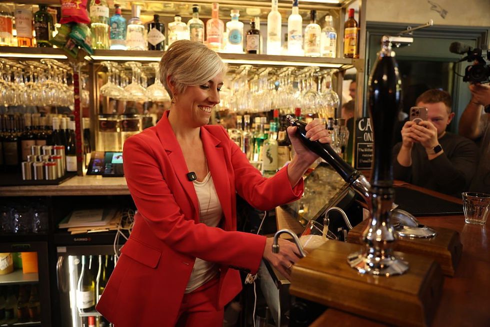 Daisy Cooper at a pub