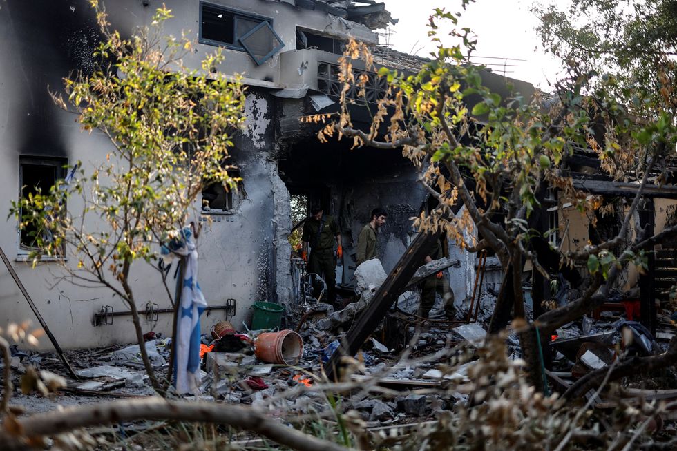 Damage caused following a mass infiltration by Hamas gunmen from the Gaza Strip