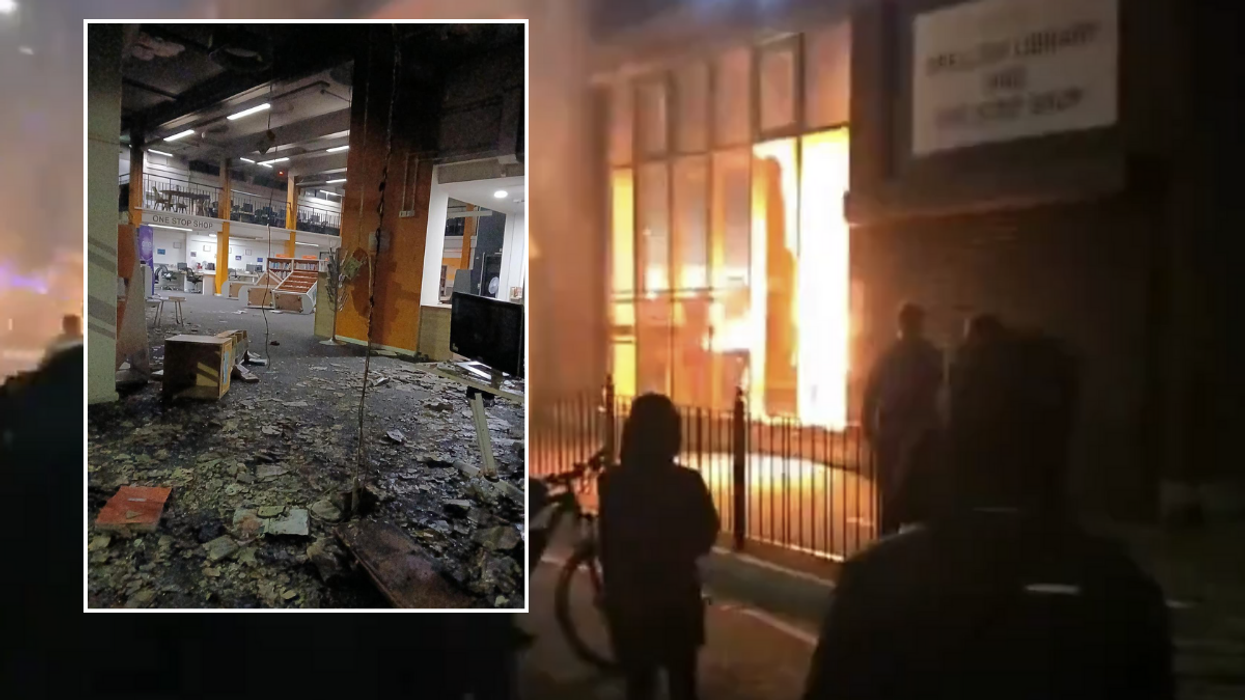 Damage from inside the library