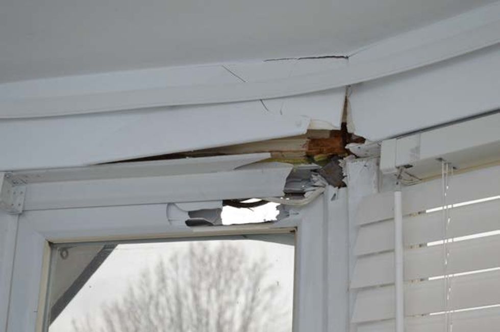 Damage to home after Ulez camera explosion