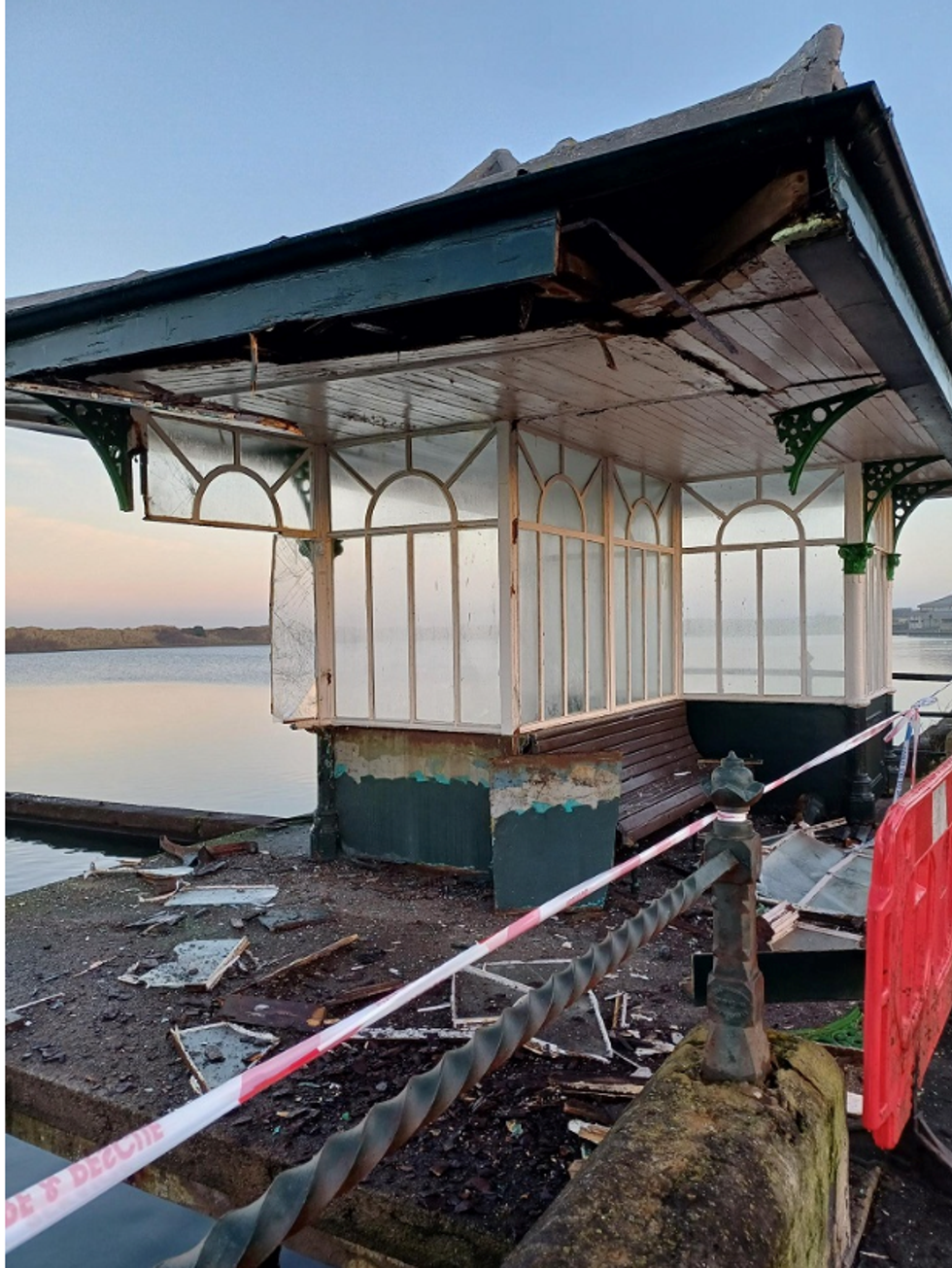 Damaged victorian shelter