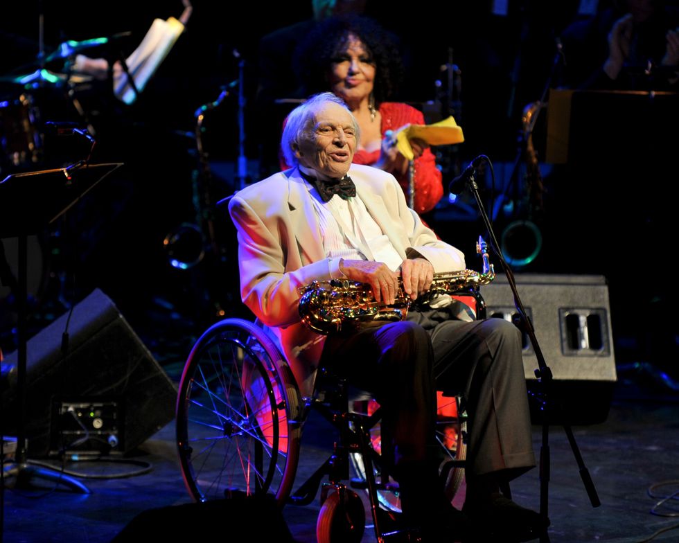 Dame Cleo Laine with late husband John Dankworth