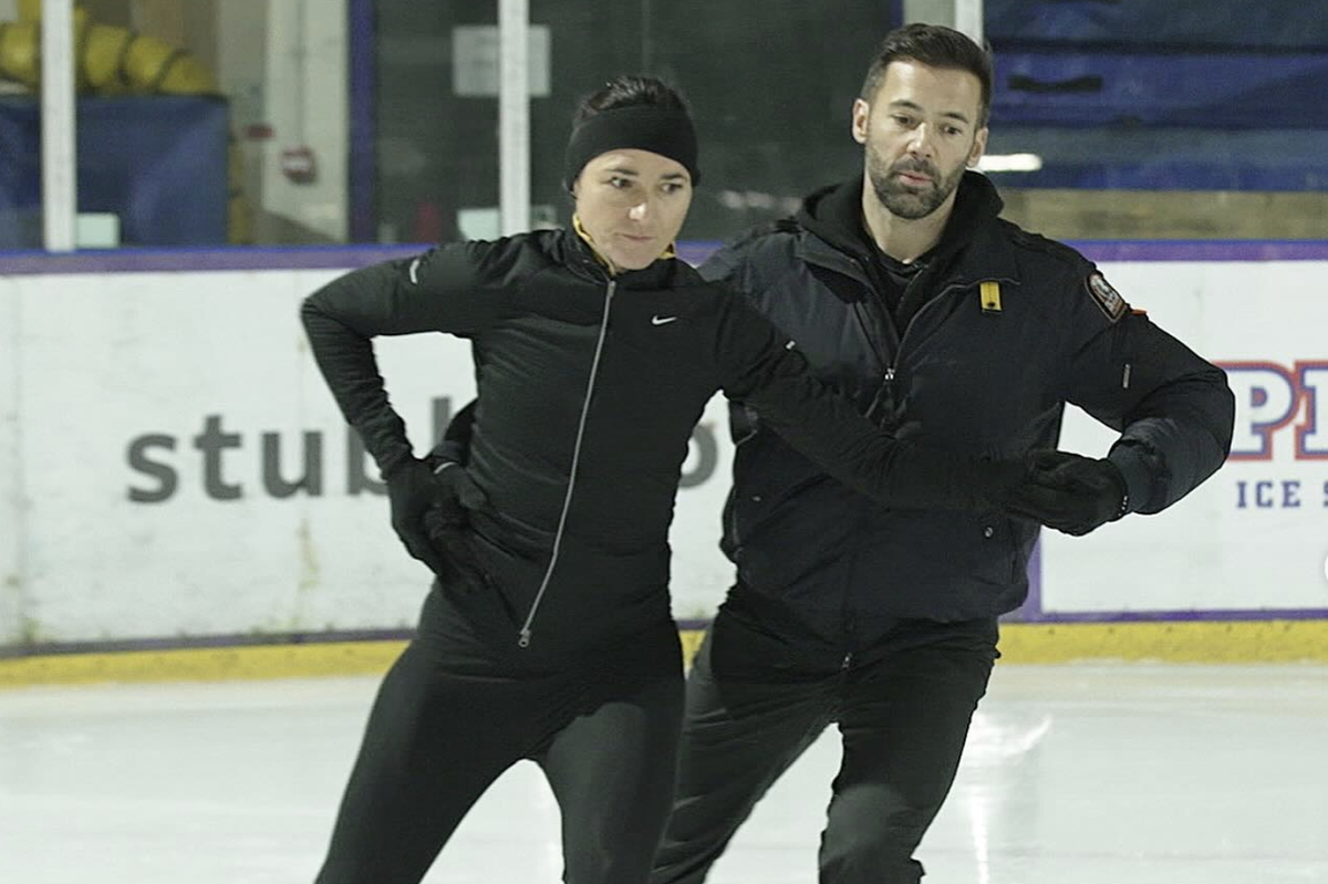 Dame Sarah Storey and Sylvain Longchambon