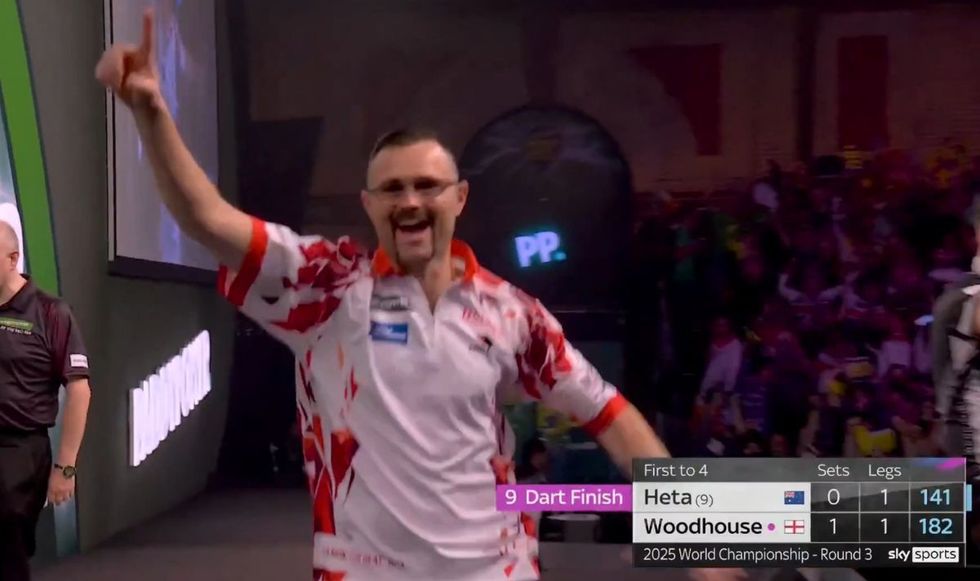 Damon Heta hit a nine-darter against Luke Woodhouse